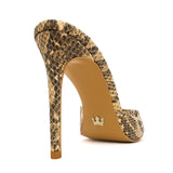 Rosalia Leather 10 cm Heeled Slippers