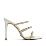 Samantha Tasli Saten 10 Cm Topuklu Terlik