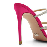 Samantha Tasli Saten 10 Cm Topuklu Terlik