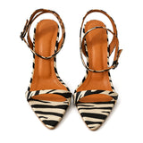 Savanna Zebra Desen 10 Cm Topuklu Ayakkabı