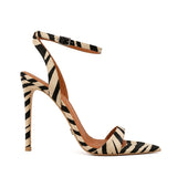 Savanna Zebra Desen 10 Cm Topuklu Ayakkabı