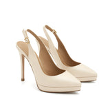 Tanya Deri 12 Cm Platform Topuklu Ayakkabı