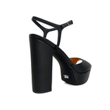 Vera Leather 12 cm Platform Heel Shoes