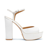 Vera Satin 12 cm Platform Heel Shoes