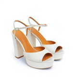 Vera Satin 12 cm Platform Heel Shoes