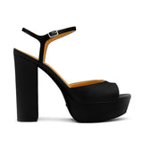 Vera Satin 12 cm Platform Heel Shoes