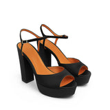 Vera Satin 12 cm Platform Heel Shoes
