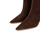 Velmora Süet 8 Cm Topuklu Çizme