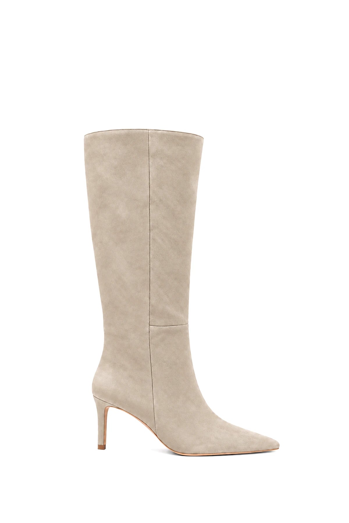 Velmora Süet 8 Cm Topuklu Çizme - BEJ / 34