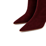 Velmora Süet 8 Cm Topuklu Çizme