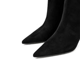 Velmora Süet 8 Cm Topuklu Çizme