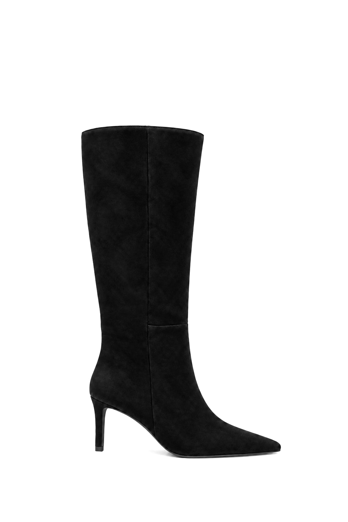 Velmora Süet 8 Cm Topuklu Çizme - SİYAH / 34