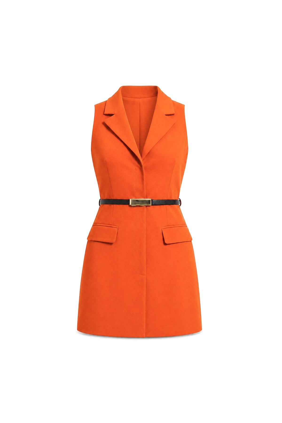 Viva Women's Mini Dress with Collared Neckline and Open Back