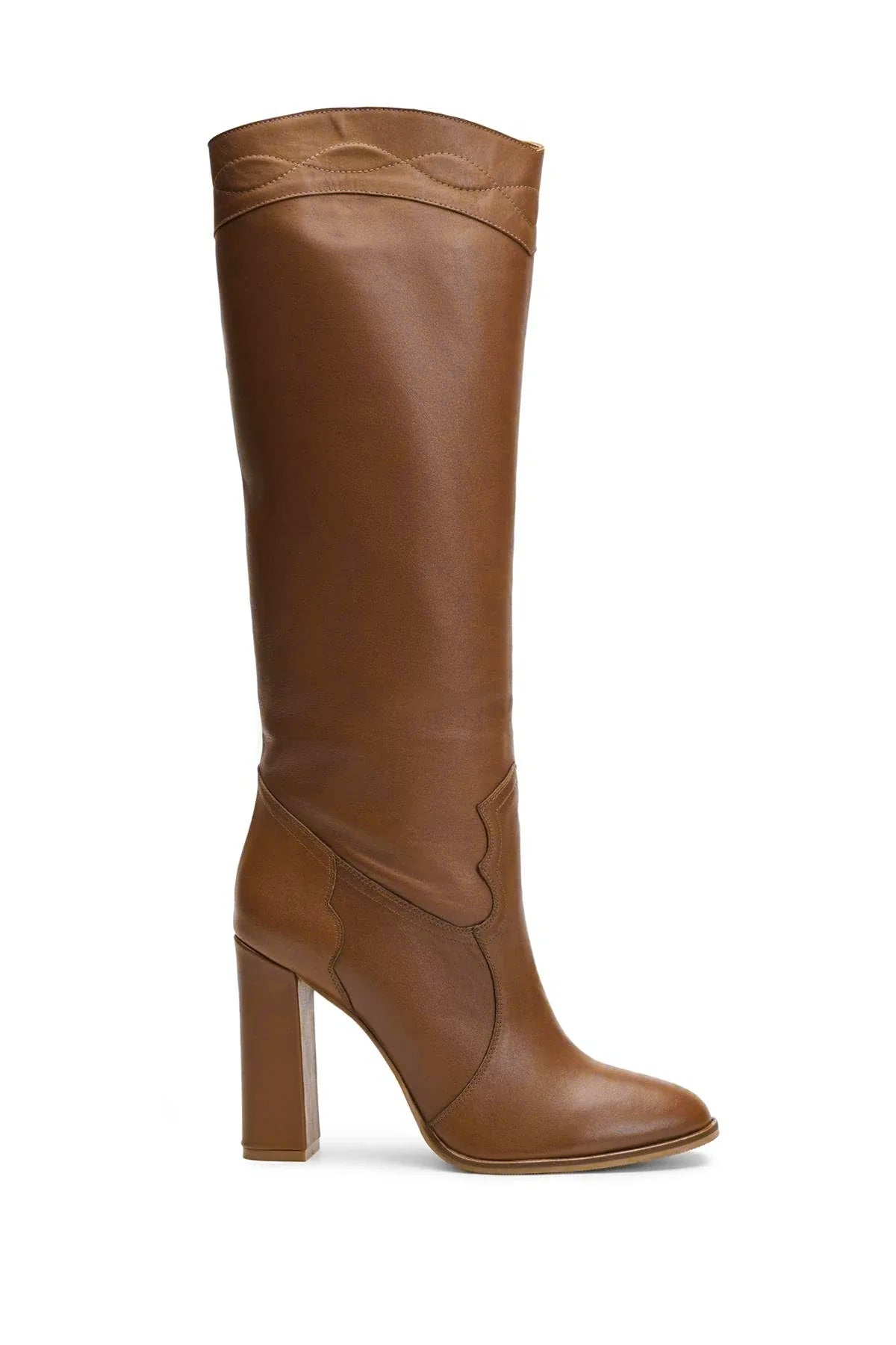 Westy Deri 10 Cm Topuklu Çizme