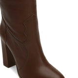 Westy Deri 10 Cm Topuklu Çizme